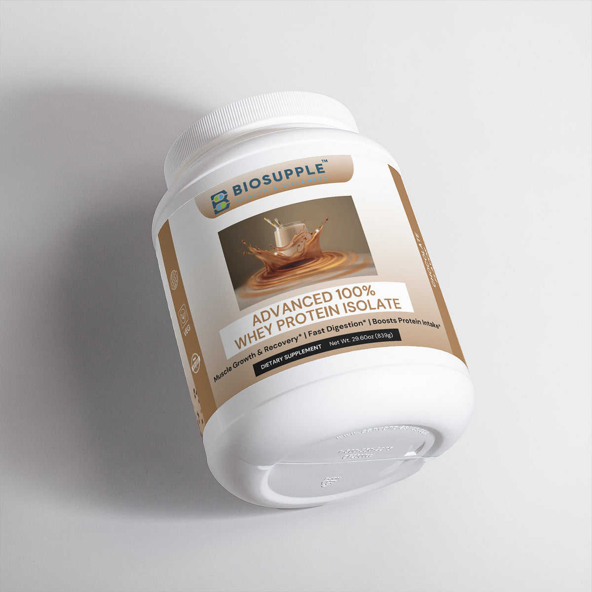 Advanced 100% Whey Protein Isolate (Chocolate), Biosupple USA
