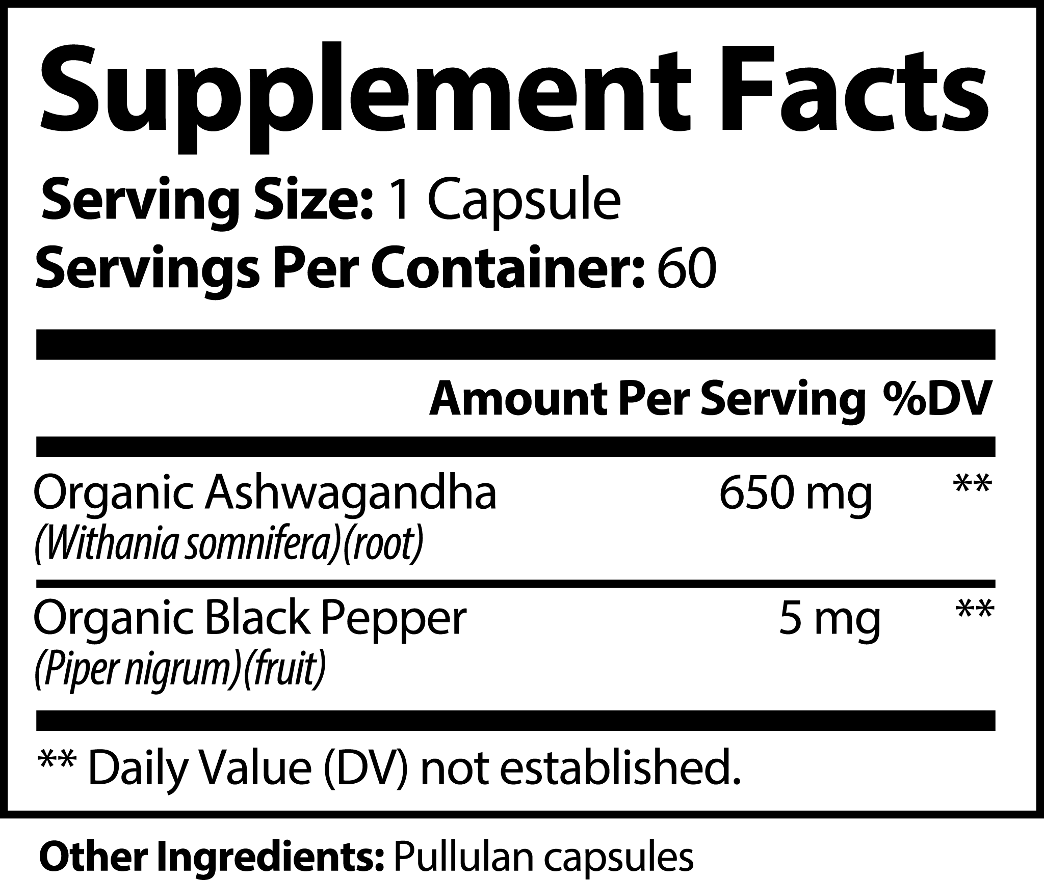 ashwagandha with black pepper dietary supplement, supports overall health, stress relief supplement, Biosupple, USA