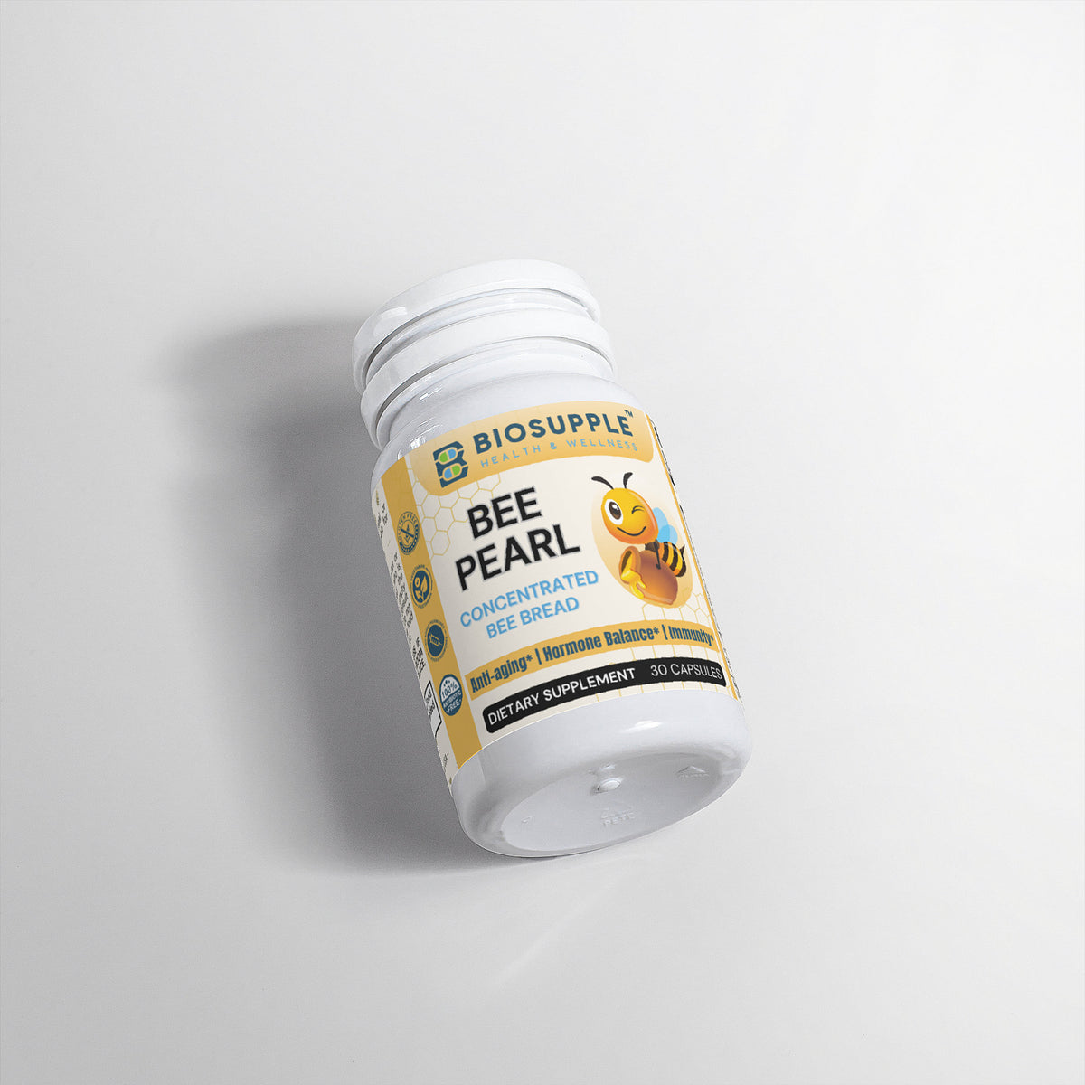 Bee Pearl Concentrated Bee Bread, Anti-aging, Hormone Balance, Immunity, Energy Levels, Biosupple USA