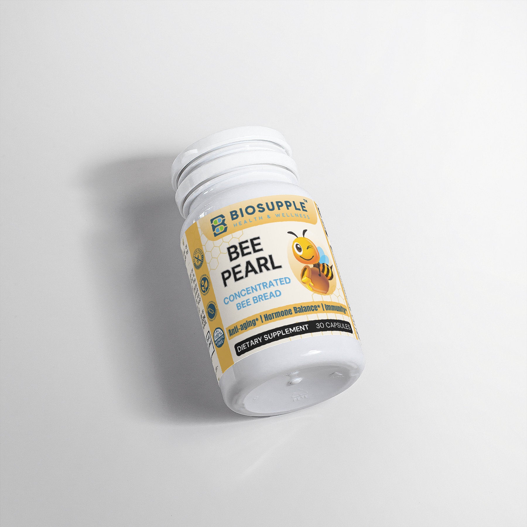 Bee Pearl Concentrated Bee Bread, Anti-aging, Hormone Balance, Immunity, Energy Levels, Biosupple USA