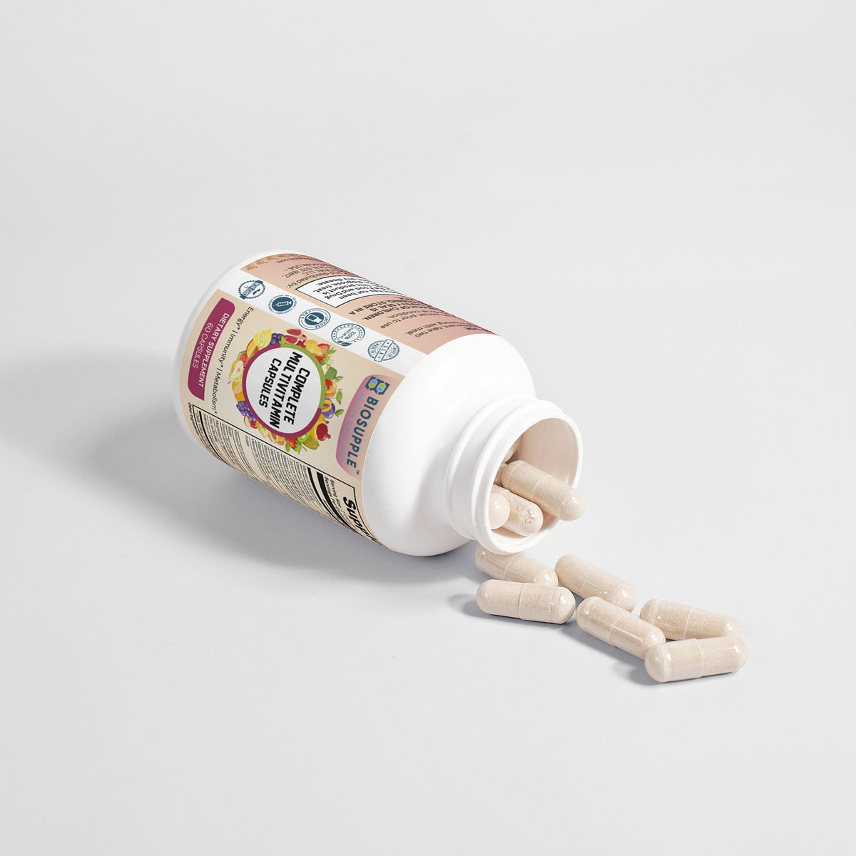 Complete Multivitamins Capsules, Energy, Immunity, Metabolism, Biosupple USA