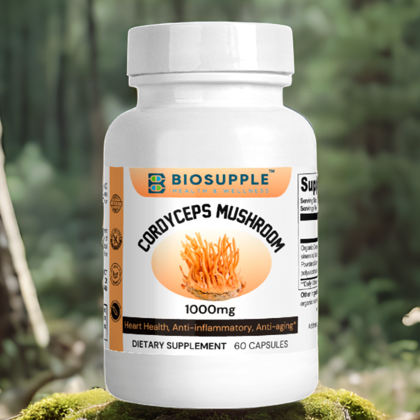 cordyceps mushroom dietary supplement, heart health, anti-inflammatory, antiaging, Biosupple, USA