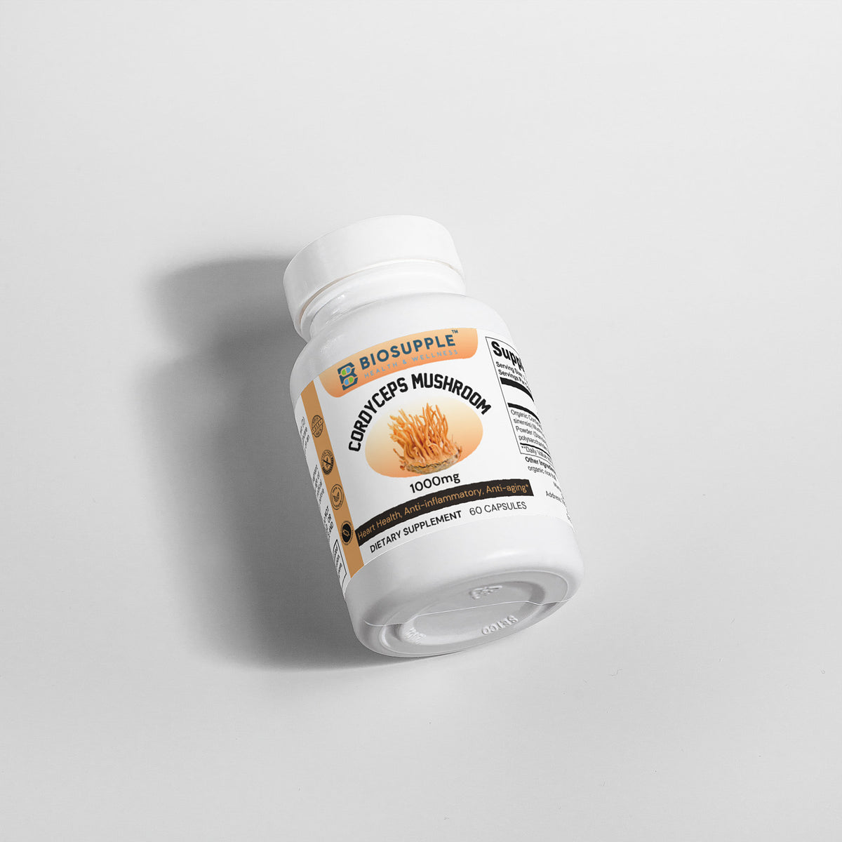 cordyceps mushroom dietary supplement, heart health, anti-inflammatory, antiaging, Biosupple, USA