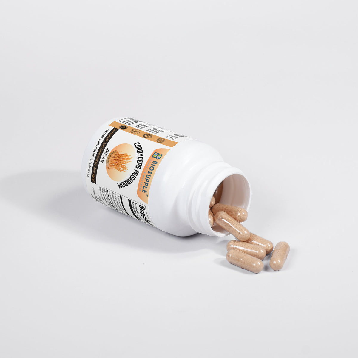 cordyceps mushroom dietary supplement, heart health, anti-inflammatory, antiaging, Biosupple, USA