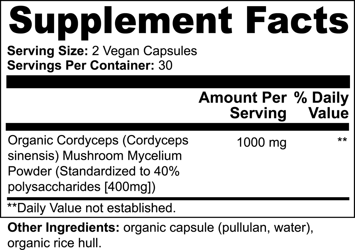 cordyceps mushroom dietary supplement, heart health, anti-inflammatory, antiaging, Biosupple, USA