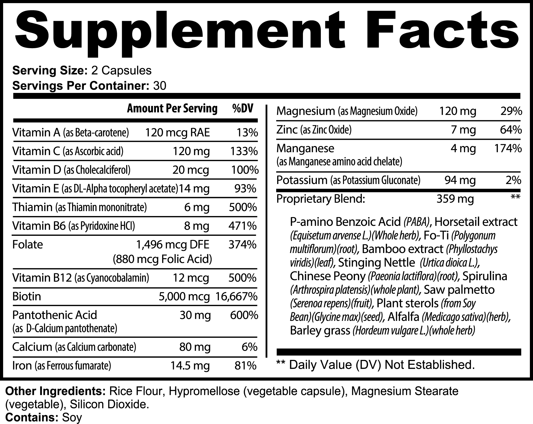 Biotin + Multivitamins 5000 MCG, Vitamin B7, Hair, Skin, and Nail Essentials, Biosupple USA