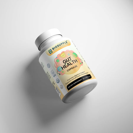 gut health dietary supplement, promotes digestive health, supports normal bowel movements, Biosupple, USA
