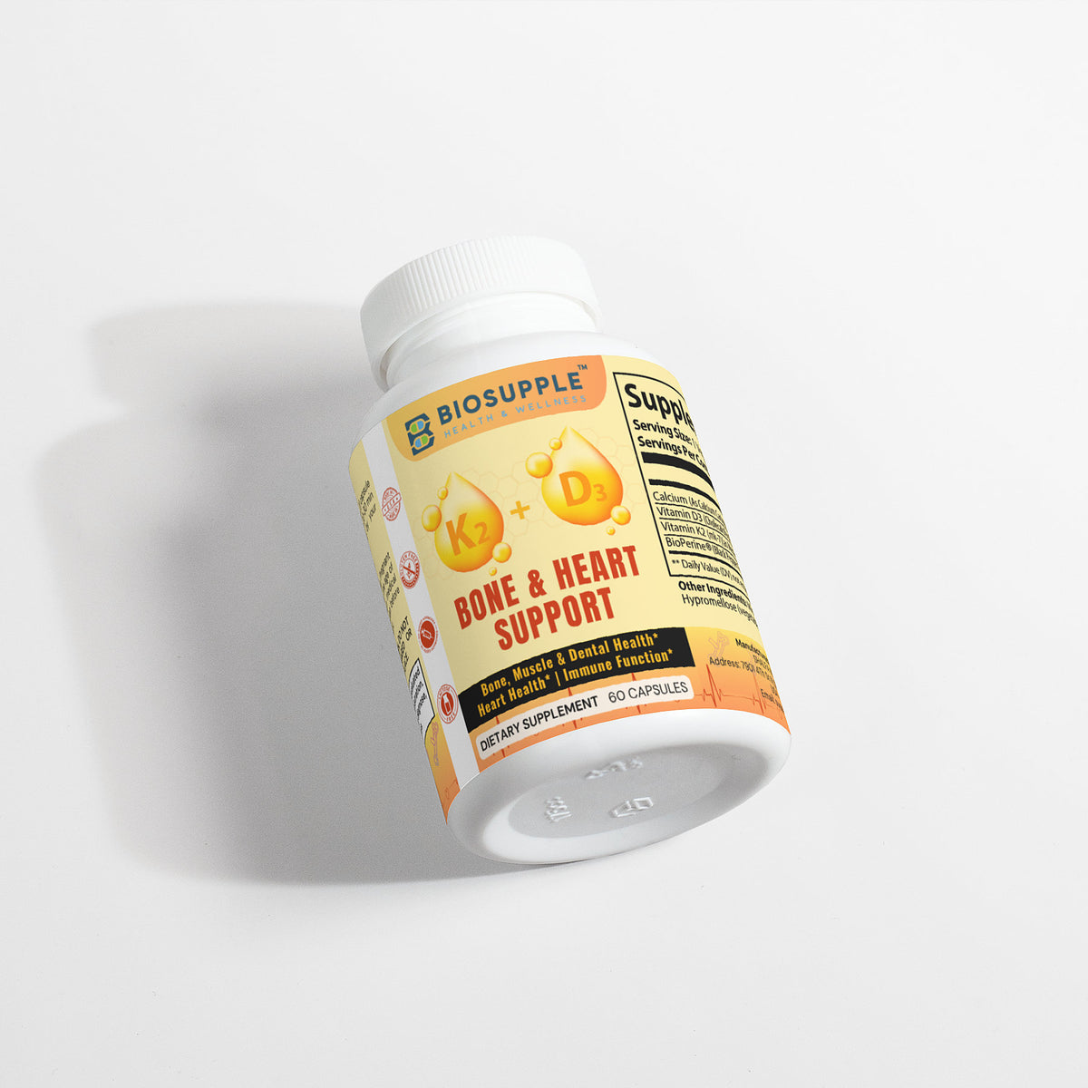 K2 + D3 Bone, Muscle & Dental, and Heart Health. Immune Function, Biosupple USA