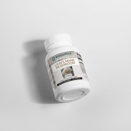lion's mane mushroom dietary supplement, memory, focus & brain health, Biosupple, USA