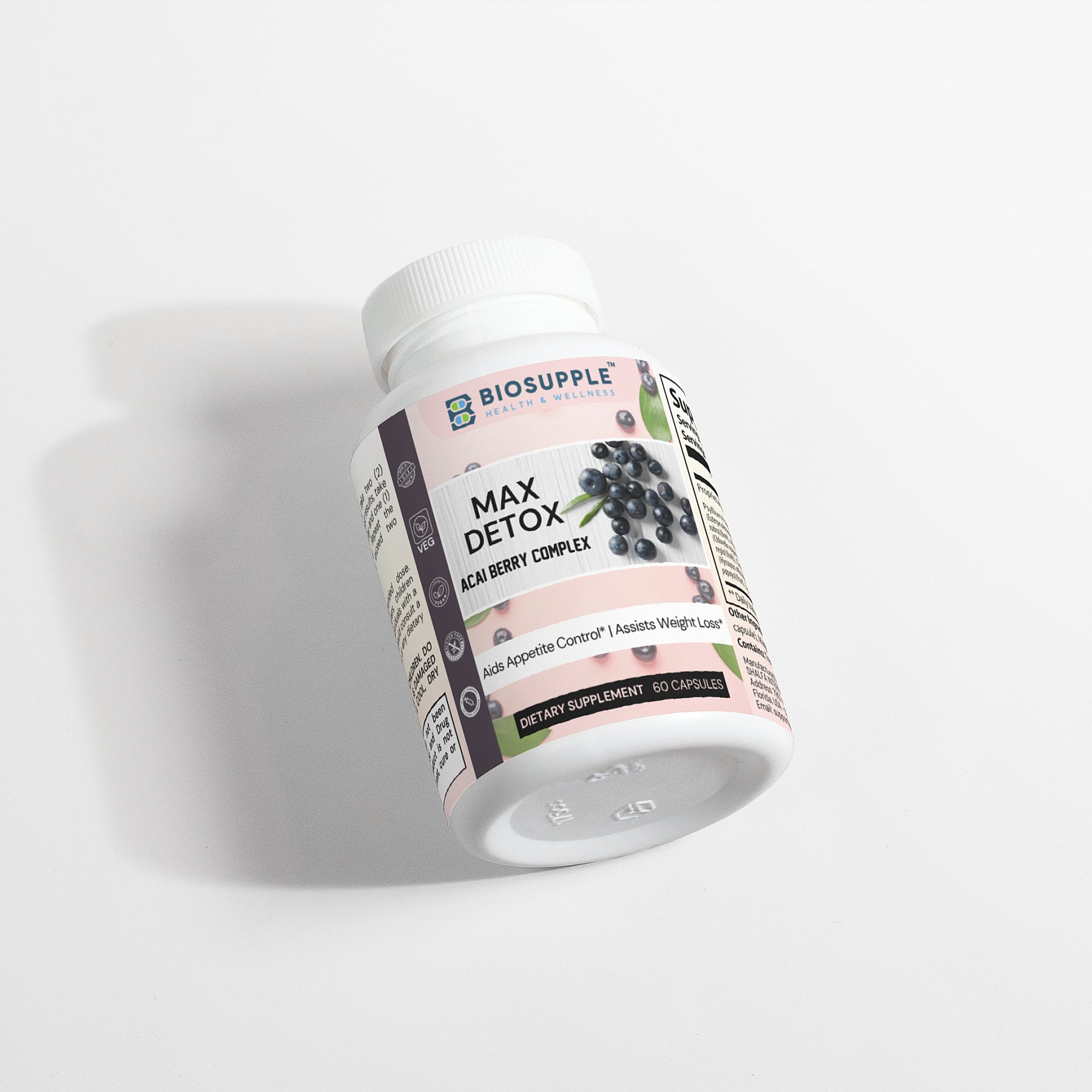 mat detox acai berry complex dietary supplement, appetite control, weight loss, Biosupple, USA