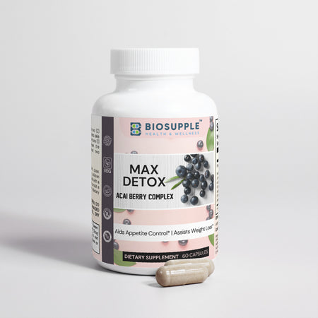 mat detox acai berry complex dietary supplement, appetite control, weight loss, Biosupple, USA
