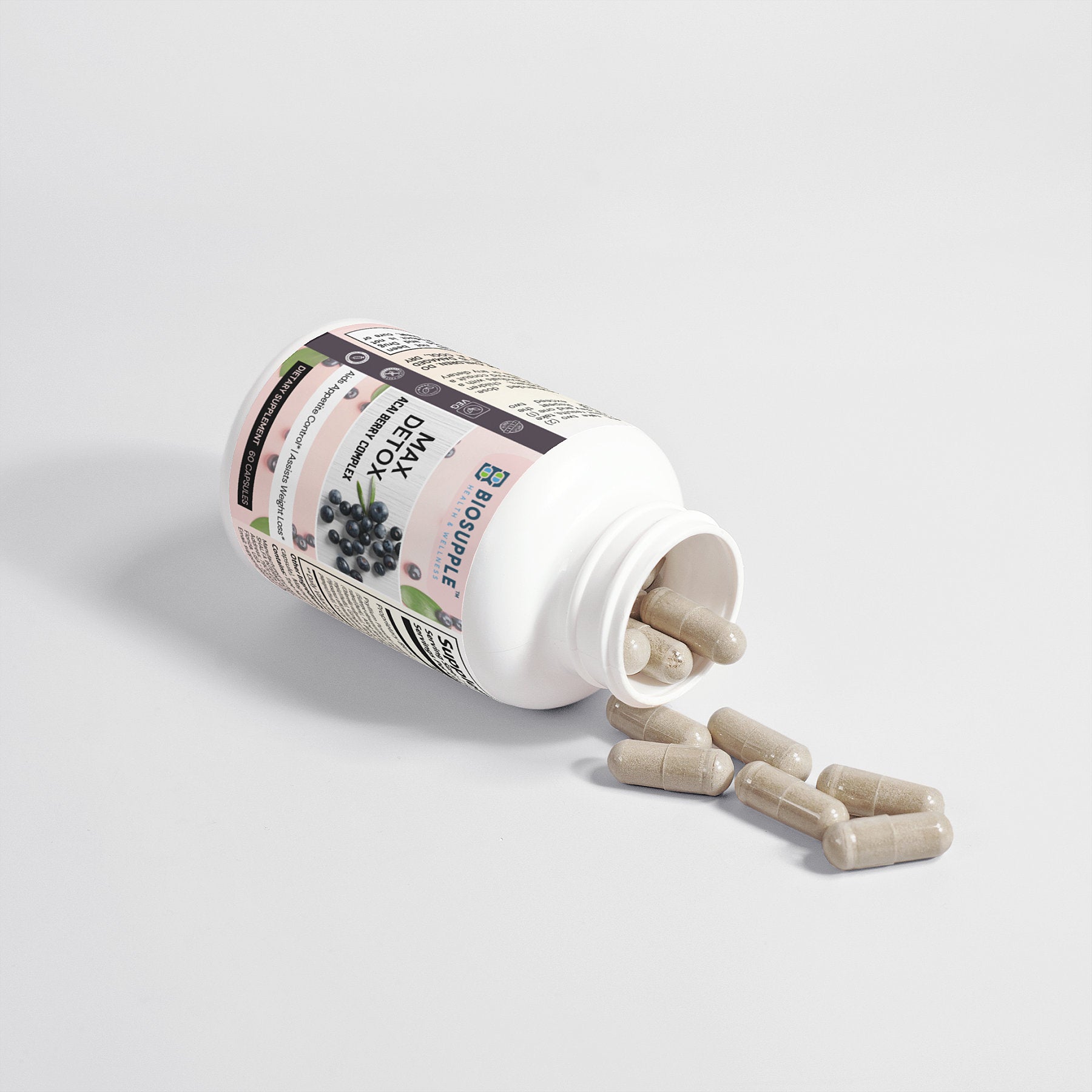 mat detox acai berry complex dietary supplement, appetite control, weight loss, Biosupple, USA