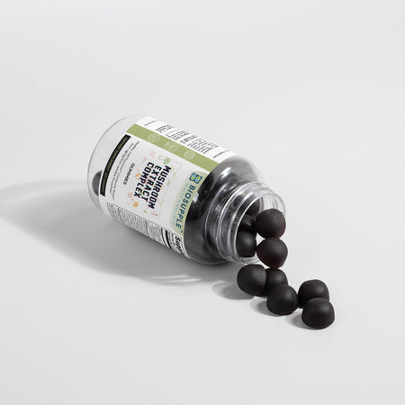 mushroom extract complex dietary supplement, gummies, healthy cell function, immunity boost, anti-aging properties, anti-wrinkle properties, Biosupple, USA