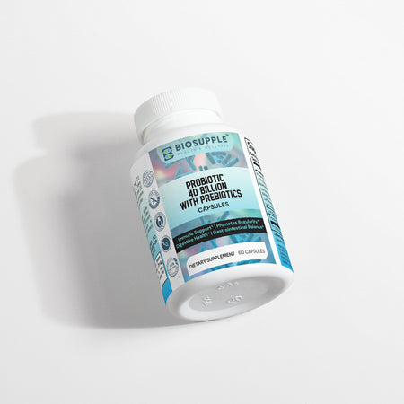 probiotic 20 billion cfu dietary supplement, immune support, promote regularity, digestive health, gastrointestinal balance, Biosupple, USA