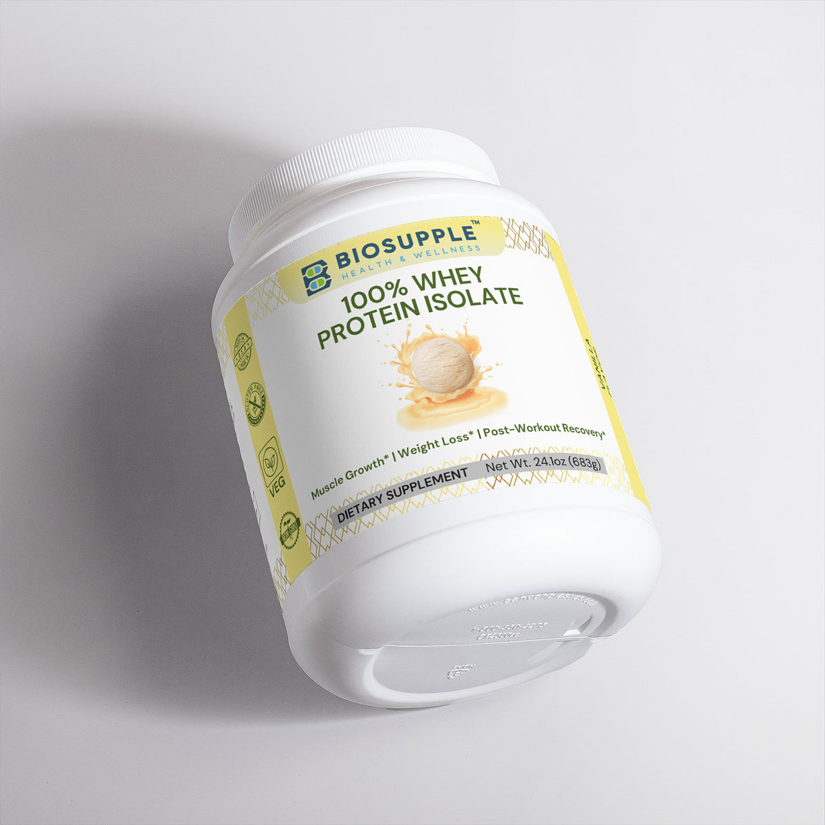 Pure3 100% Whey Protein Isolate (Vanilla), Biosupple USA