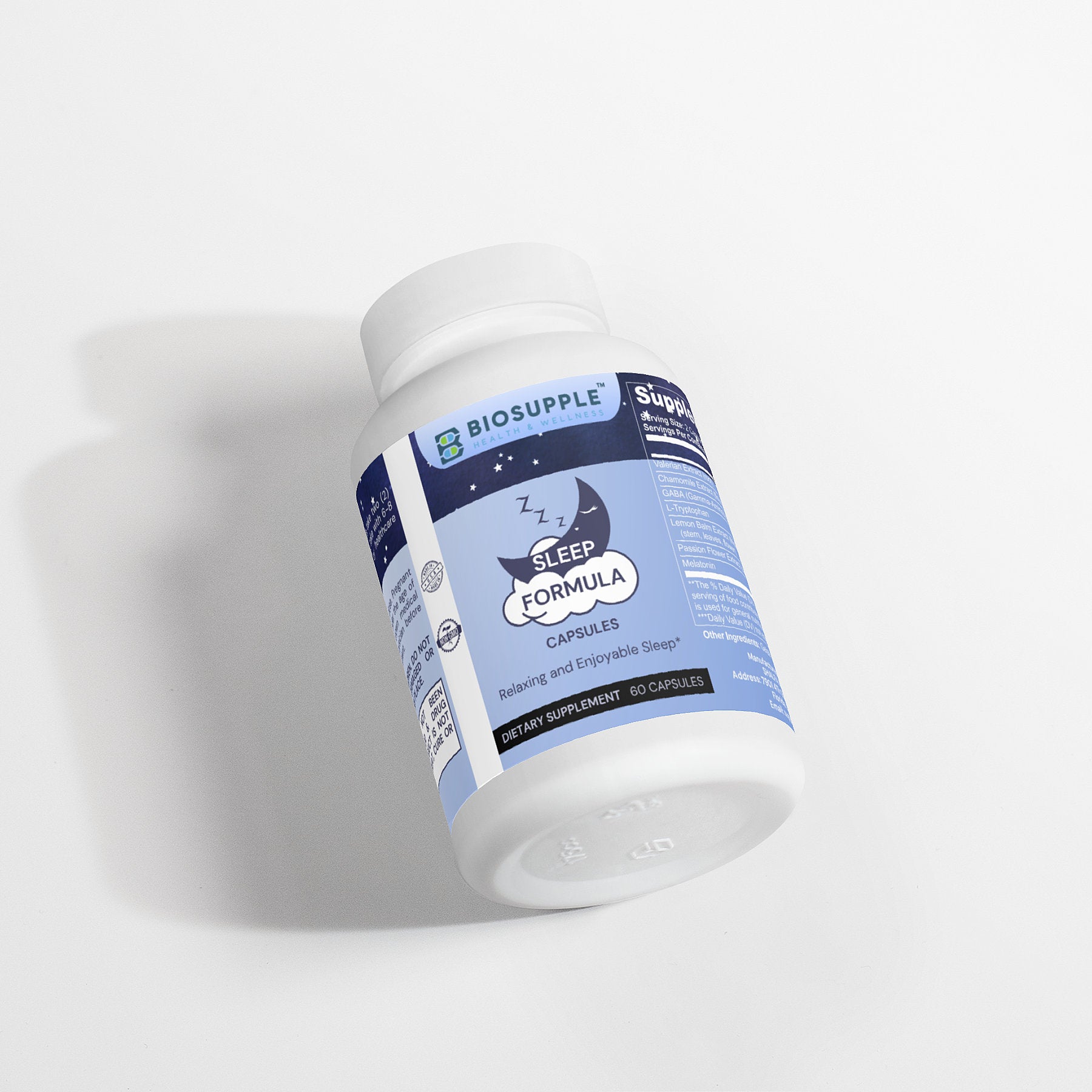 sleep formula dietary supplement, relaxing and enjoyable sleep, Biosupple, USA