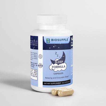 sleep formula dietary supplement, relaxing and enjoyable sleep, Biosupple, USA