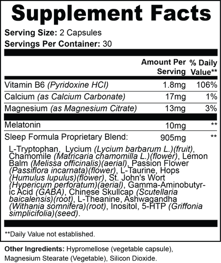 sleep support dietary supplement, faster, longer and restful sleep, Biosupple, USA