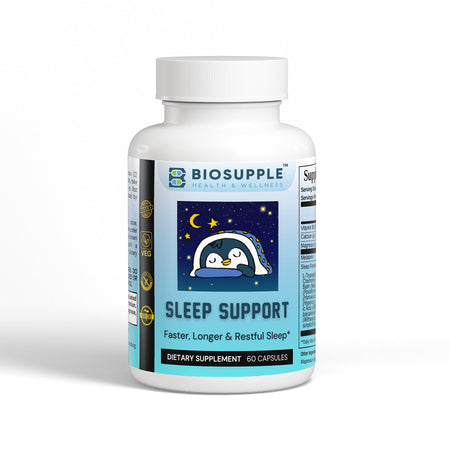 sleep support dietary supplement, faster, longer and restful sleep, Biosupple, USA