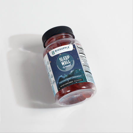 sleep well gummies dietary supplement, improved sleep, relaxation, Biosupple, USA