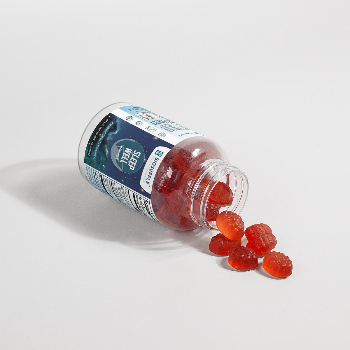 sleep well gummies dietary supplement, improved sleep, relaxation, Biosupple, USA