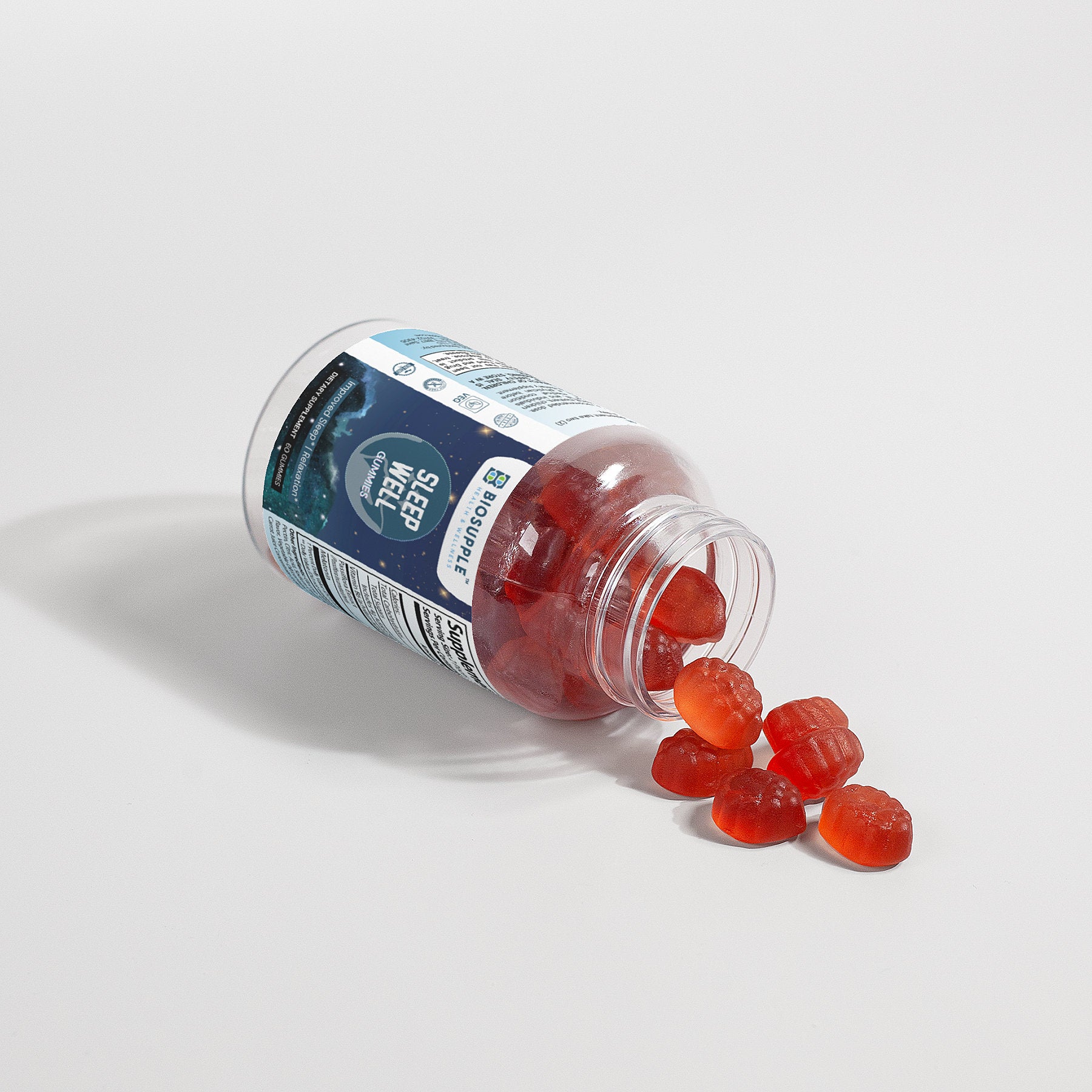 sleep well gummies dietary supplement, improved sleep, relaxation, Biosupple, USA
