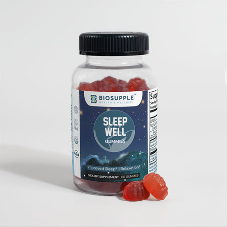 sleep well gummies dietary supplement, improved sleep, relaxation, Biosupple, USA