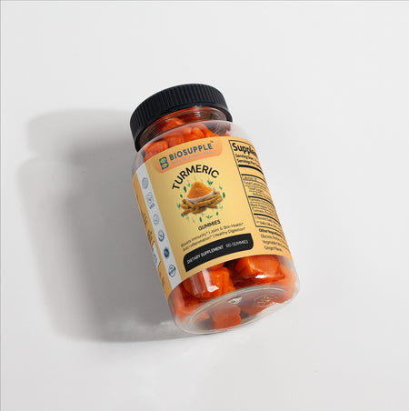 turmeric gummies dietary supplement, boosts immunity, joint & skin health, anti-inflammation, healthy digestion, Biosupple, USA
